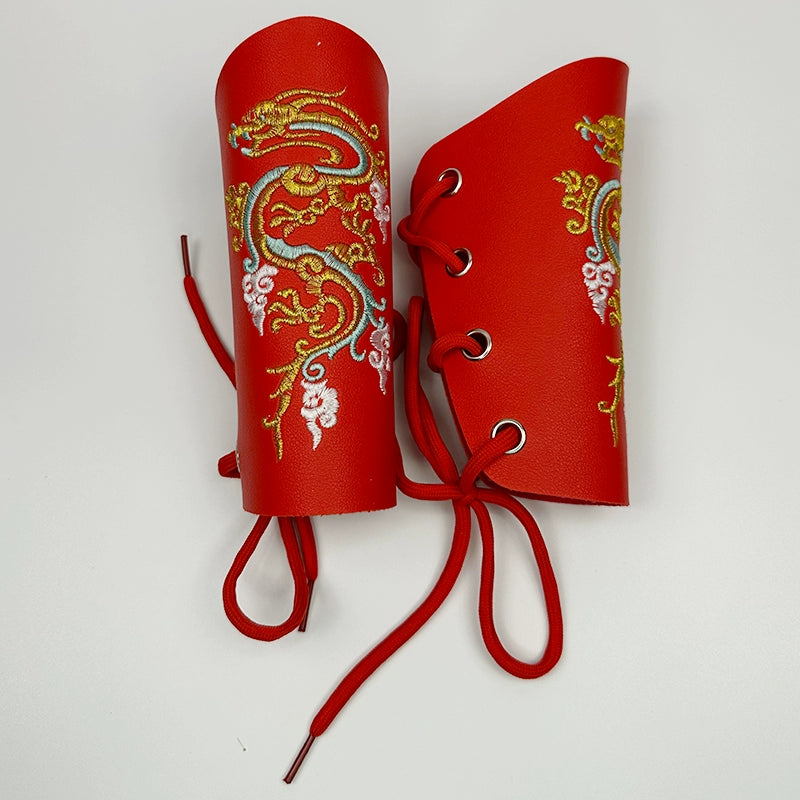 Shouwen Hulan 兽纹护腕 Mythical Beast Braces Hanfu Artificial Leather Accessory