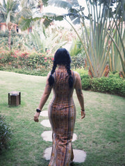 Urban Nomad 城市游牧 Tribal Print Western Sleeveless Pure Cotton Qipao