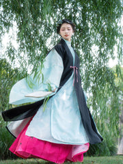 Luoyan Qi 落燕栖 A Swallow's Perch Late Ming Dynasty Swallow Changshan Long Shirt & Summer Bijia Vest Set