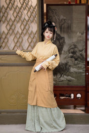 Nong Cun 农村 Countryside Song Dynasty Commoner's Daily Cotton Liangpianqun & Beizi Ruqun Set