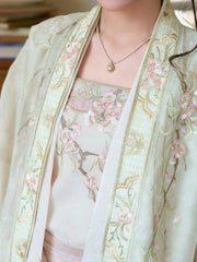 Xinghua Yue 杏花约 Apricot Rendezvous Fantasy Song Dynasty Embroidered Beizi & Songku Pants Set