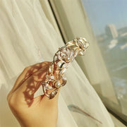 Yi Lang 依兰 Ylang Flower Tang Ming Buyao Dangling Pearl Curved Hair Pin Set