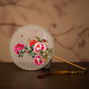 Guqü Tuanshan 古典团扇 Transparent Silk Various Embroidered Round Fans