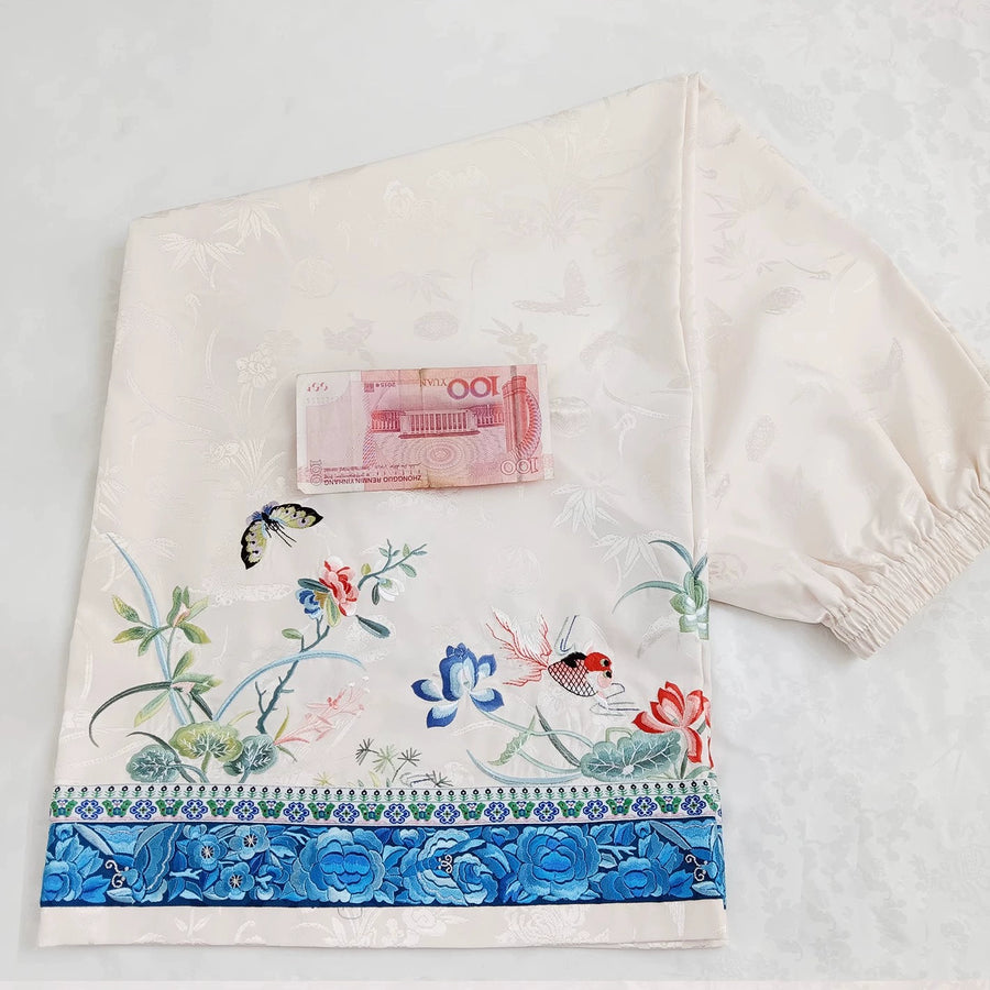 Xiao Jinyu 小金玉 Little Golden Pond Qing Dynasty Embroidered Chenku Trousers