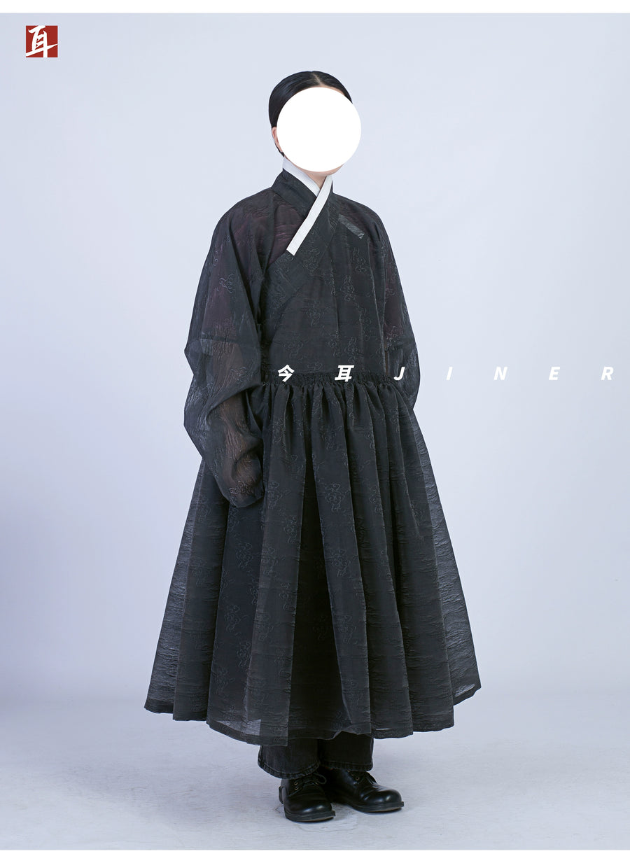 Hong Wudi 洪武帝 Emperor Hong Wu Ming Dynasty Cloud Jacquard Tieli Unisex Robe