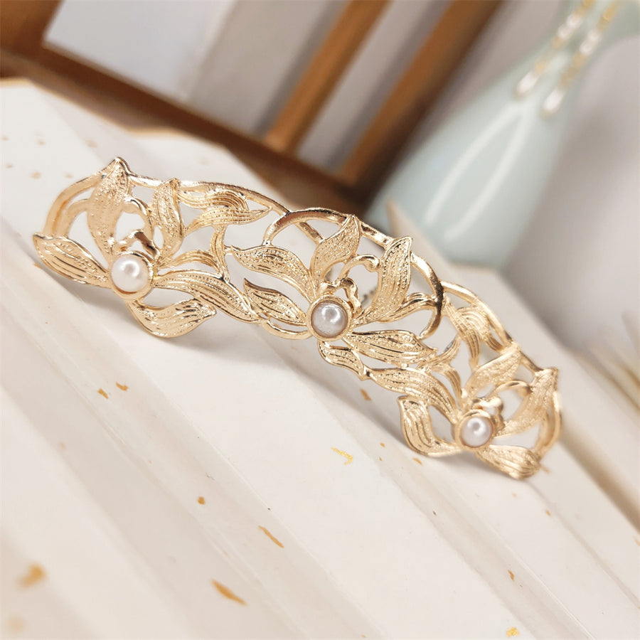 Yi Lang 依兰 Ylang Flower Tang Ming Buyao Dangling Pearl Curved Hair Pin Set