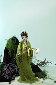 Yu Ying 遇萤 Encountering a Firefly Modernized Warring States Zhiju Straight Hem Robe Set