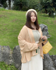 Lanting Xu 兰亭序 Orchid Pavilion Modernized Song Plus Size Feijixiu Top & Lace Xuanqun Wrap Skirt Set