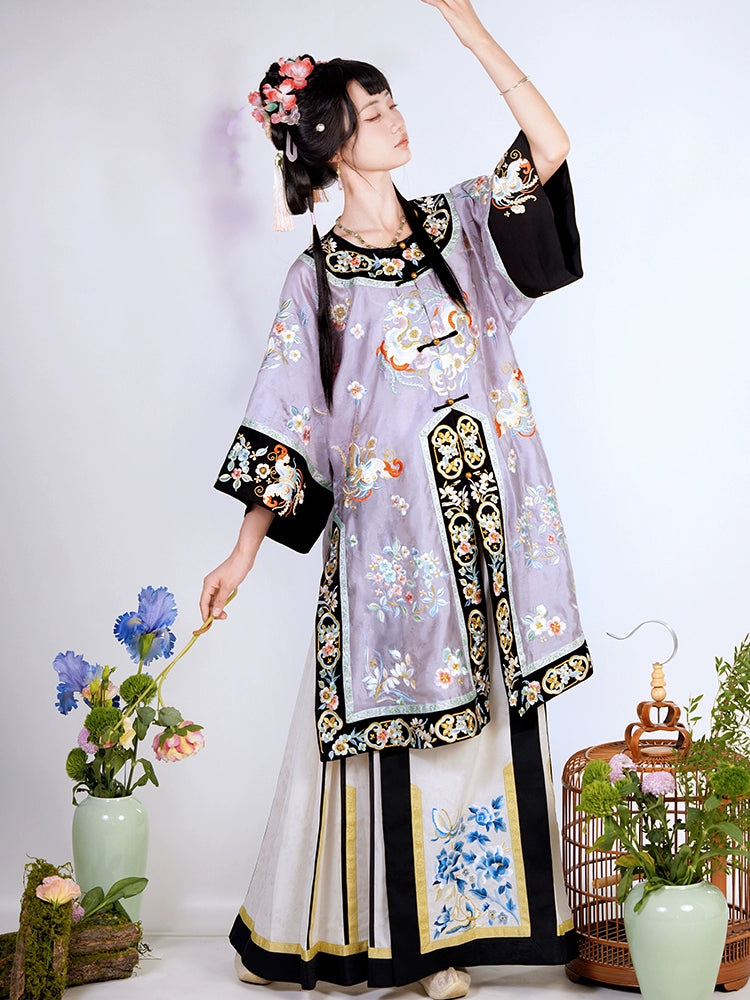 Dan Ya 淡雅 Delicate Qing Han Embroidered Round Collar Set