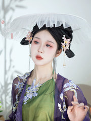 Chuan Zhu 串珠 Pearl Beads Tang Dynasty Modernized Weimao Veiled Hat