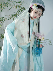 Xian Chun 衔春 Holding Spring Ming Dynasty Sparrow Bijia Long Vest & Mamianqun Skirt Set