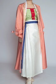 Siji Hua 四季花 Four Seasons of Flowers Ming Dynasty Duijin Changshan Parallel Panel Brocade Border Jacket