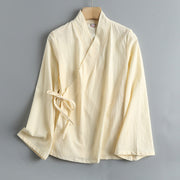 Xiang Shan 香山 Fragrant Hills Unisex Pure Cotton Cross Collar Top
