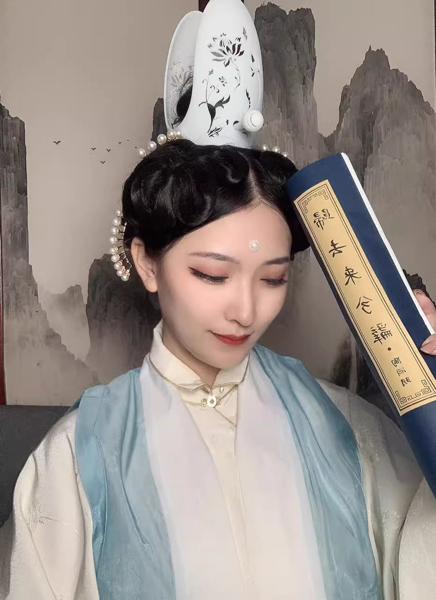 Shankou Guan 山口冠 Open Mountain Crown Song Dynasty Women's Accessory Set