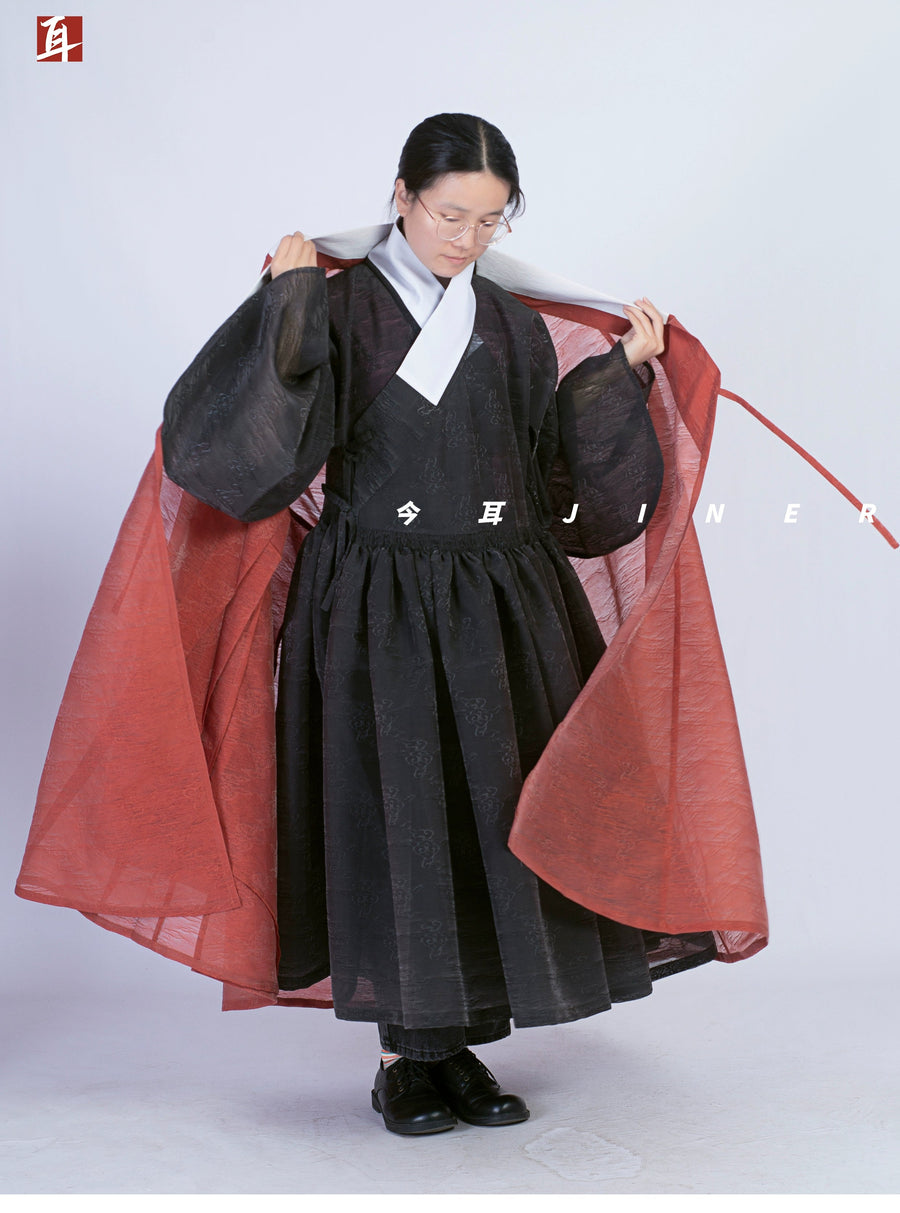 Hong Wudi 洪武帝 Emperor Hong Wu Ming Dynasty Cloud Jacquard Tieli Unisex Robe