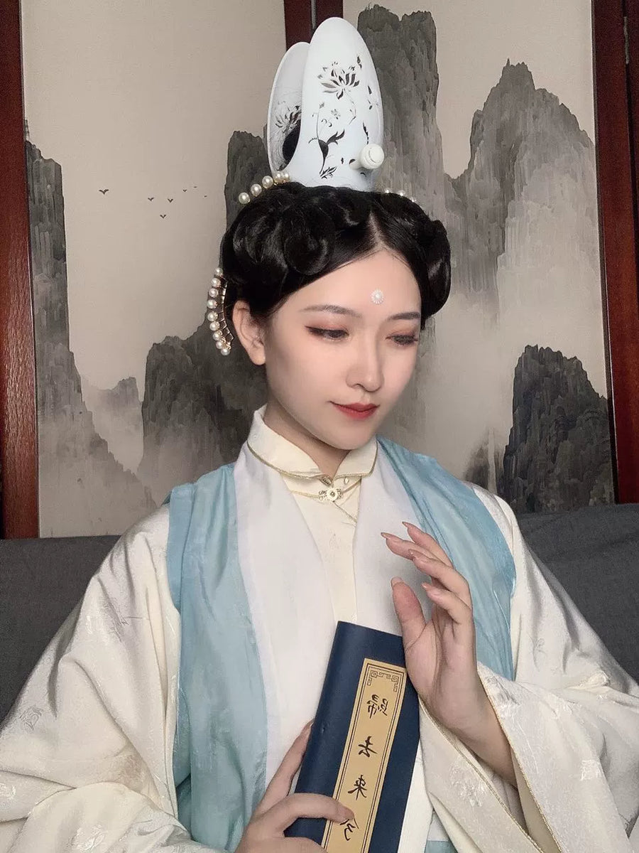 Shankou Guan 山口冠 Open Mountain Crown Song Dynasty Women's Accessory Set