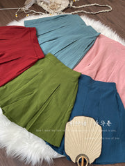 Qihua Juan 绮华卷 Scroll of Splendor Modernized Song Dynasty Moxiong Tank Top & Pleated Shorts Set