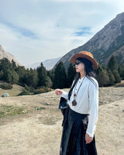 Jiang Ye 将夜 Night Clouds Modernized Hanfu Standing Collar Satin Top