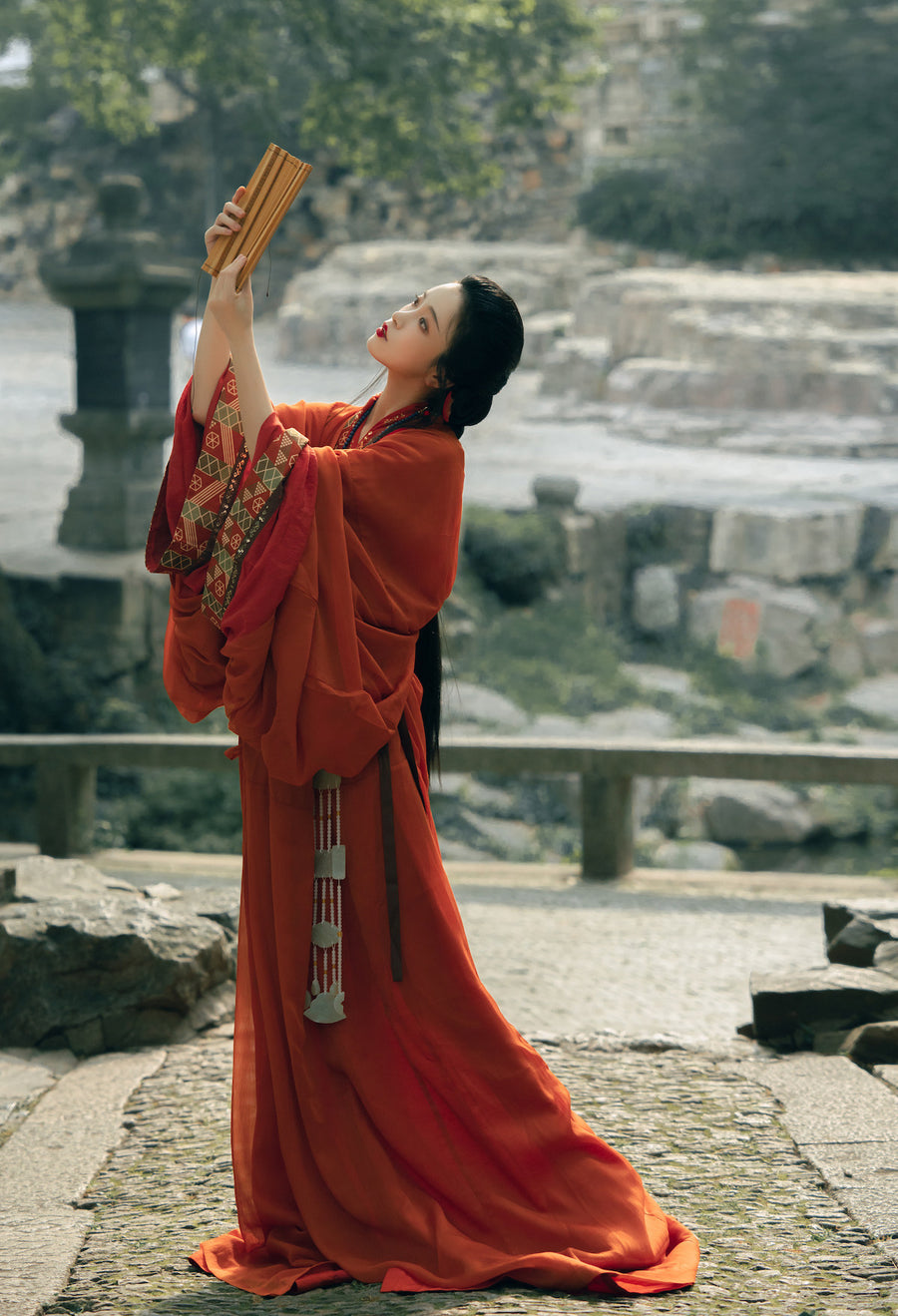 Tian Wen 天问 Asking the Heavens Modernized Warring States Zhiju Straight Hem Robe Set