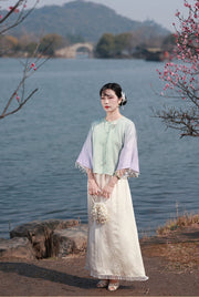 Si 似 Appearing 1920s Beaded Jacquard Qipao Petticoat Underskirt