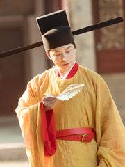 Guan Wen 观文 Reading Literature Northern Song Restoration Men's Court Official Yuanlingpao Round Collar Robe