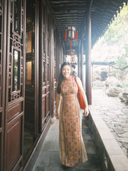 Urban Nomad 城市游牧 Tribal Print Western Sleeveless Pure Cotton Qipao