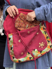 Ming Chu 明初 Early Ming Reproduction Brocade Shoulder Bag