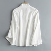 Xiang Shan 香山 Fragrant Hills Unisex Pure Cotton Cross Collar Top