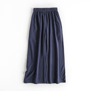 Ji Jian 极简 Minimalist Unisex Pure Cotton & Hemp Wide Straight Leg Pants