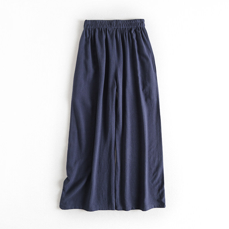 Ji Jian 极简 Minimalist Unisex Pure Cotton & Hemp Wide Straight Leg Pants