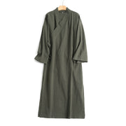 Luo Xia 落霞 Falling Clouds Men's Song & Ming Cotton Linen Jiaoling Changshan Long Top