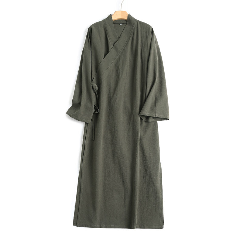 Luo Xia 落霞 Falling Clouds Men's Song & Ming Cotton Linen Jiaoling Changshan Long Top
