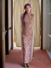 Urban Nomad 城市游牧 Tribal Print Western Sleeveless Pure Cotton Qipao