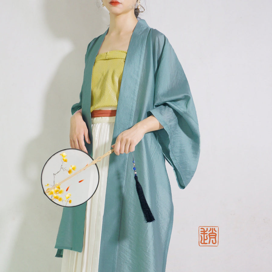 Hehua Jiao 荷花娇 Delicate Lotus Song Dynasty Multi Color Casual Changshan Long Tops