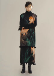 Zhuanyun Xiaoli 转运小鲤 Little Lucky Carp New Chinese Style Knit Top & Skirt Set