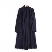 Wu Ji 无迹 Leave No Trace Song & Ming Unisex Cotton Linen Parallel Panel Long Cardigan