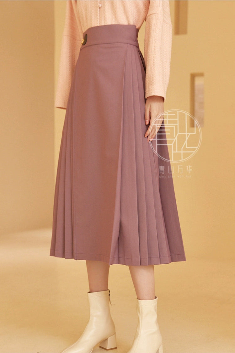 Shang Ban 上班 Work Commute Modernized Ming Dynasty Midi Mamian Skirt