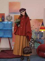 Feng Lin 枫林 Maple Forest Modernized Ming Jacket & Easy-Wear Mamian Set