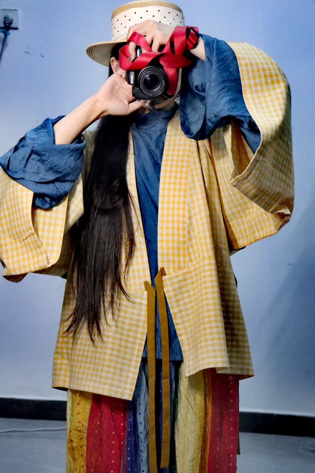Caihong Tang 彩虹糖 Skittles Modernized Weijin Song Ru Tops & Wide Leg Trousers Set