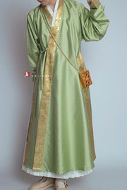 Siji Hua 四季花 Four Seasons of Flowers Ming Dynasty Duijin Changshan Parallel Panel Brocade Border Jacket