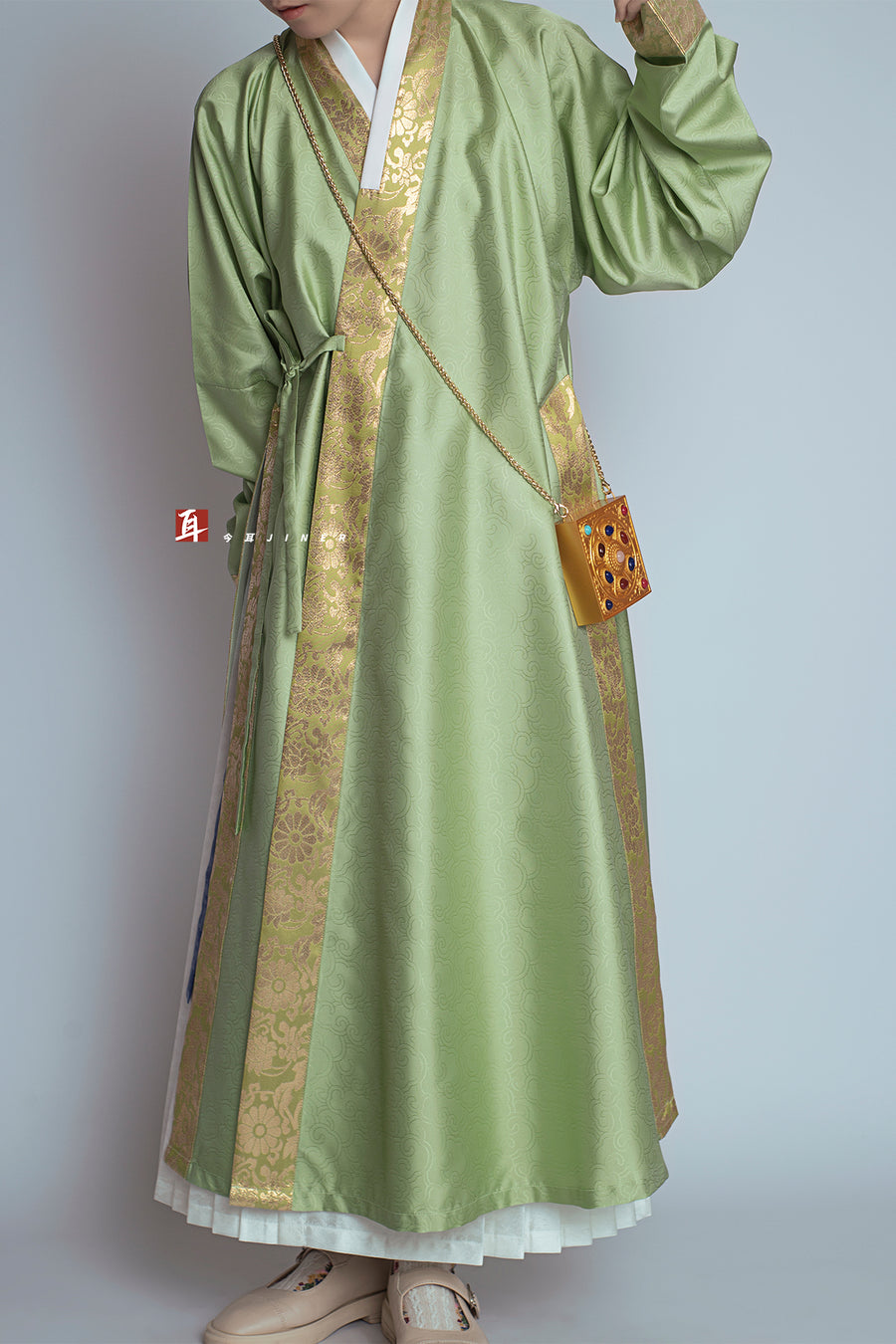 Siji Hua 四季花 Four Seasons of Flowers Ming Dynasty Duijin Changshan Parallel Panel Brocade Border Jacket
