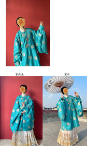 Kong Que 孔雀 Peacock Middle Ming Dynasty Yuanling Chang Ao Round Collar Top