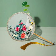 Guqü Tuanshan 古典团扇 Transparent Silk Various Embroidered Round Fans