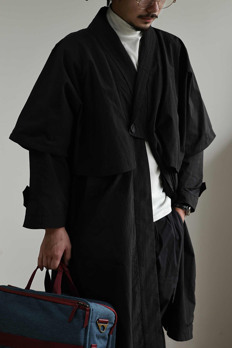 Wind of the Wilderness 旷野的风 Modern Song Unisex Windproof Haoxiu Raccoon Sleeve Cape Trench Coat