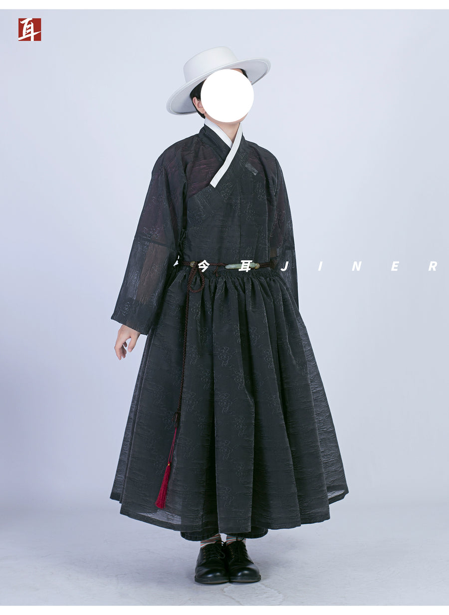 Hong Wudi 洪武帝 Emperor Hong Wu Ming Dynasty Cloud Jacquard Tieli Unisex Robe