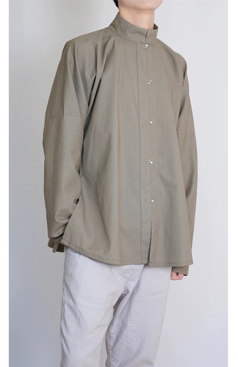 Yin Zhen 银针 Silver Needle Modernized Ming Men's & Unisex Liling Duijin Shan Standing Collar Top