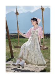 Tai Yang 太阳 Sunlight Modernized Tang Dynasty Heziqun Embroidered Sundress