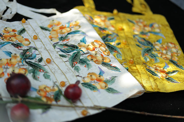 Shan Zha 山楂 Hawthorn Ming Dynasty Hand Embroidered Zhuyao Undergarment