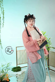 Chun Sheng 春笙 Spring Flute Modernized Song Dynasty Plus Size Beizi Top & Songku Pants Set