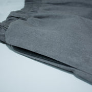 Hui Ge 灰格 Gray Grid Modernized Early Ming Sheep's Wool Tweed Coat & Cotton Denim Trousers